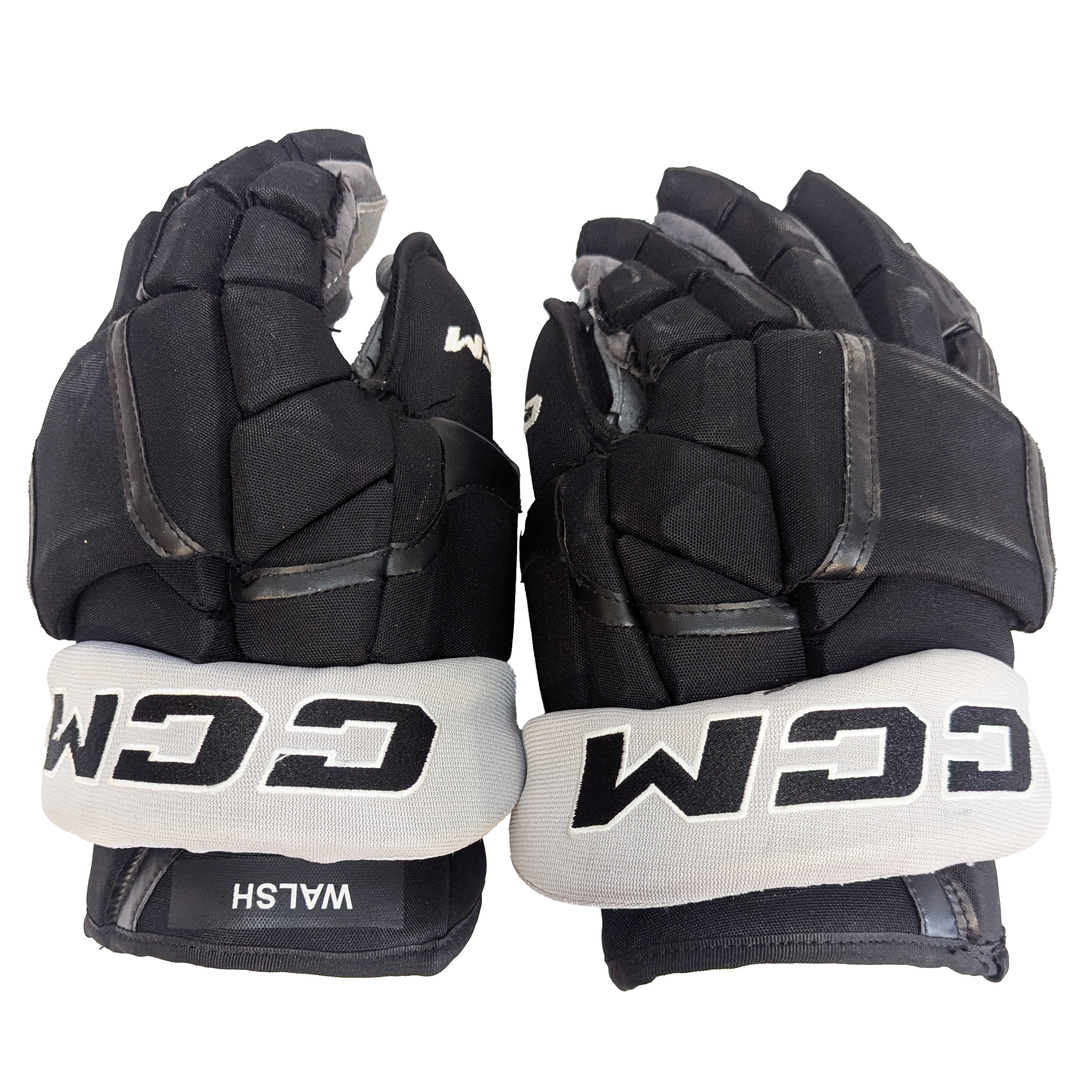 CCM HG12PP - Gants AHL Pro Stock d'occasion (noir/gris)